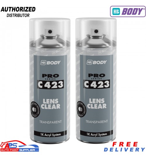 2x HB Body C423 400ml Lens Clear Spray – Transparent Gloss Elastic Coating